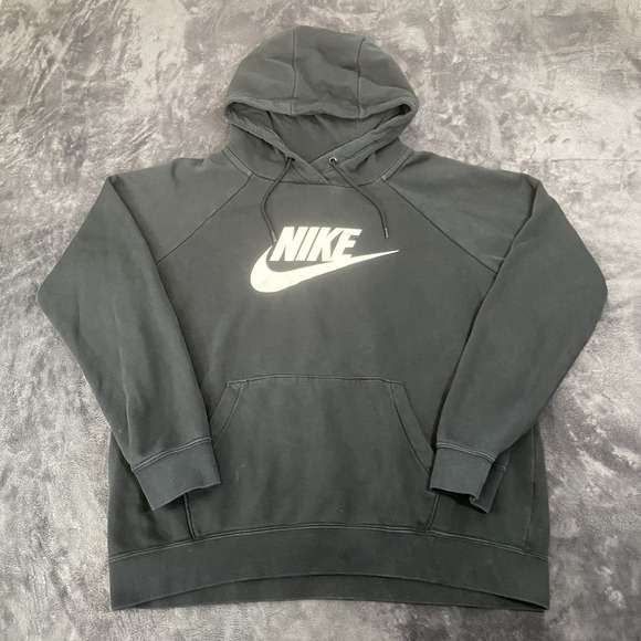 Nike Tops - Nike Sportswear Hoodie Womens Large Black Essential Fleece Pullover‎
